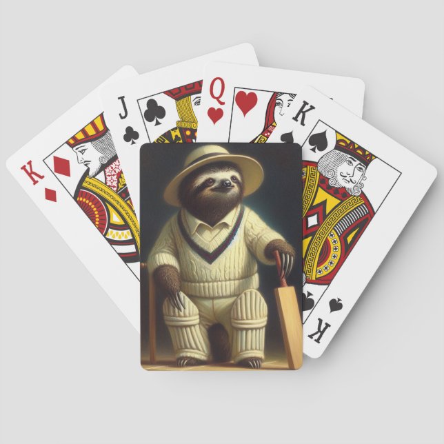 Sloth Cricket Player Poker Cards (Back)