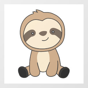 Sloth Cute Animals For Kids Funny Sloths  Floor Decals