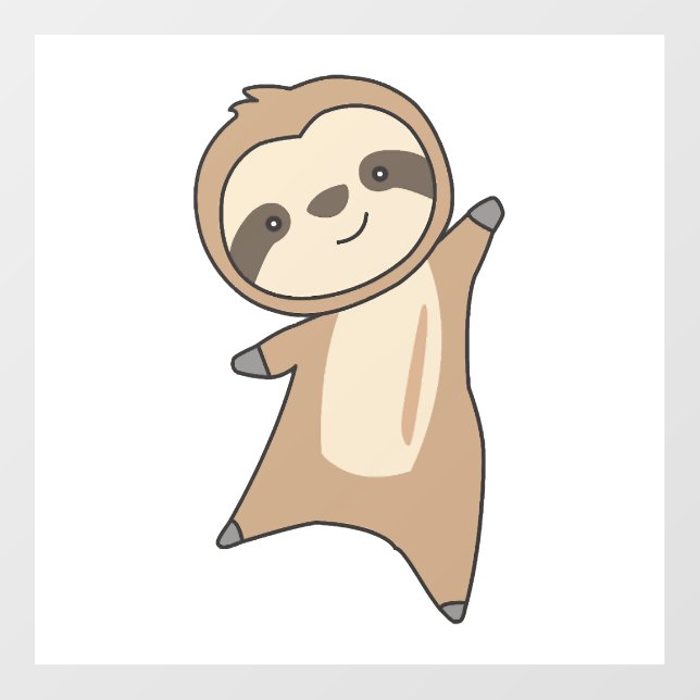 Sloth Cute Animals For Kids Funny Sloths Floor Decals (Front)