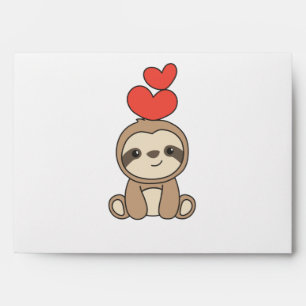 Sloth Cute Animals With Hearts Favorite Animal Envelope