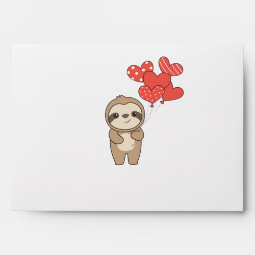 Sloth Cute Animals With Hearts Favorite Animal Envelope