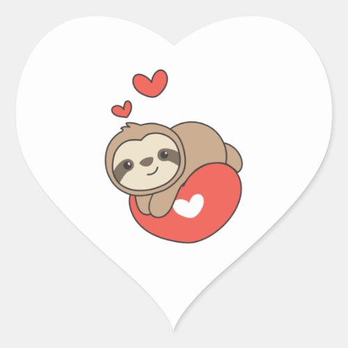 Sloth Cute Animals With Hearts Favorite Animal Heart Sticker