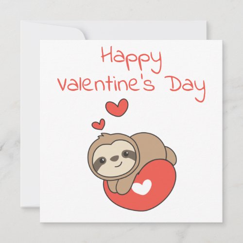 Sloth Cute Animals With Hearts Favorite Animal  Holiday Card