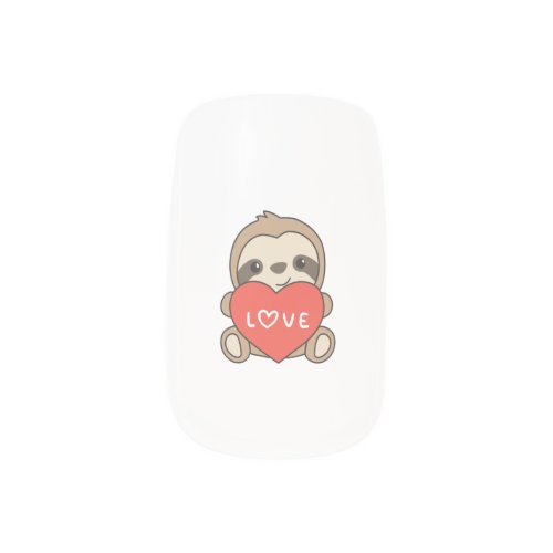 Sloth Cute Animals With Hearts Favorite Animal Minx Nail Art