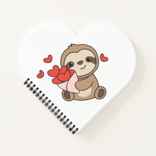 Sloth Cute Animals With Hearts Favorite Animal Notebook