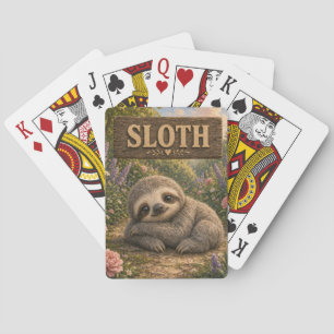 Sloth Cute Baby Storybook Nursery Animal Poker Cards