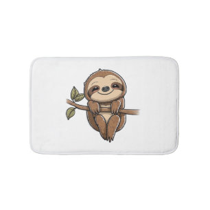 Sloth Cute Sloth Cute Cartoon  Bath Mat