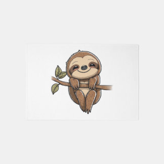 Sloth Cute Sloth Cute Cartoon  Rug