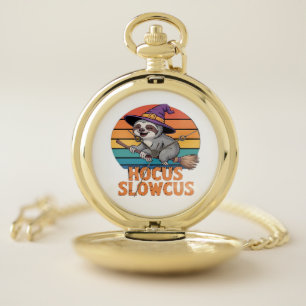 Sloth Cute Witch Funny Halloween Essential T-Shirt Pocket Watch