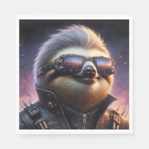 Sloth Cyberpunk Napkins