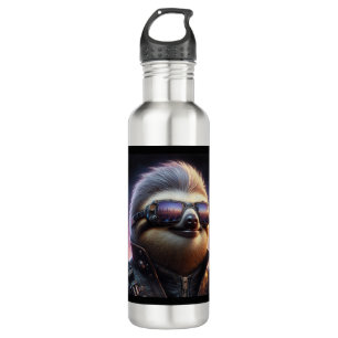 Sloth Cyberpunk Stainless Steel Water Bottle