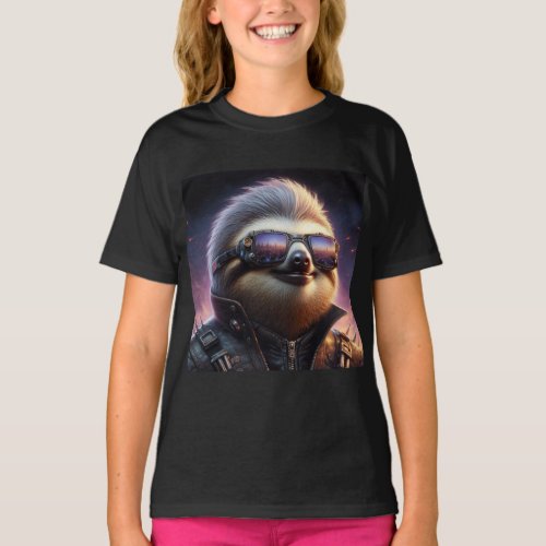 Sloth Cyberpunk T_Shirt