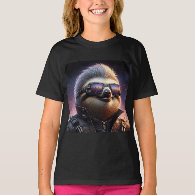 Sloth Cyberpunk T-Shirt (Front)