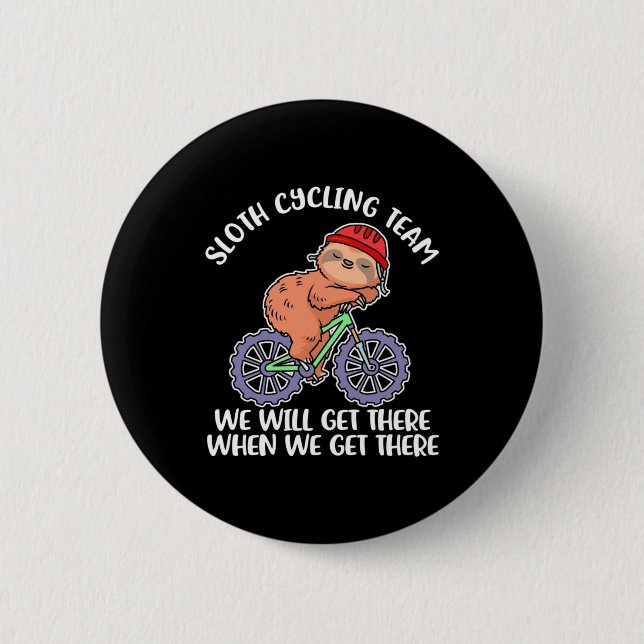 Sloth Cycling Team Button (Front)