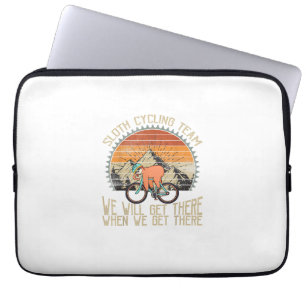Sloth Cycling Team We Well Get There When We Get T Laptop Sleeve