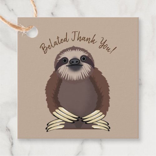Sloth Design Favor Tags