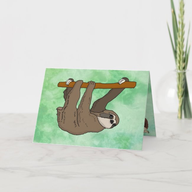 Sloth Design Greeting Card