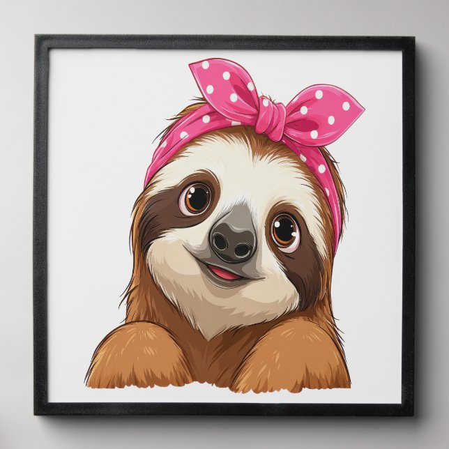 Sloth  Design Sloth Peel And Stick Photo Tile (Front Set)