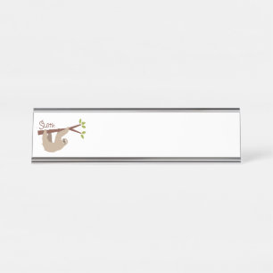 Sloth Desk Name Plate
