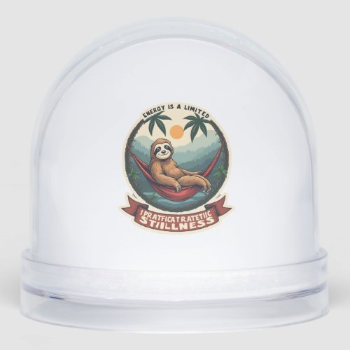 Sloth Dinosaur Vintage Retro Ride Graphic Snow Globe