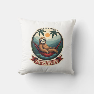 Sloth Dinosaur Vintage Retro Ride Graphic Throw Pillow