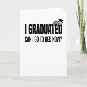 Sloth Diploma High School Middle School Graduation Card