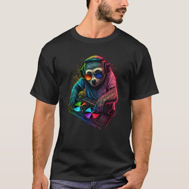 Sloth DJ  5 T-Shirt (Front)
