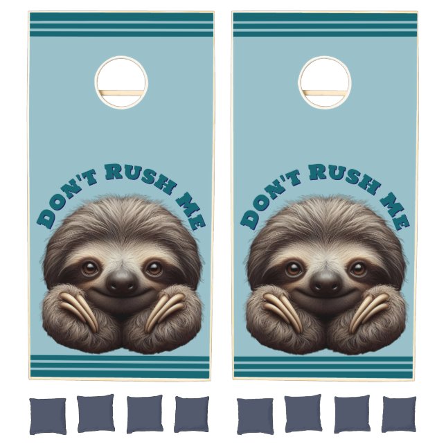 Sloth Don't Rush Me Cornhole Set (Set)