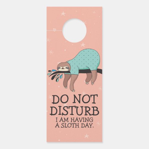 Sloth Double Sided Door Hanger