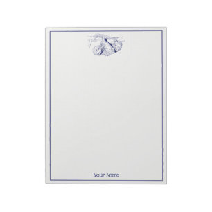 Sloth Drawing Lithograph #1 Blue Notepad