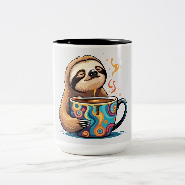 Sloth Drink Coffee Mug (Center)