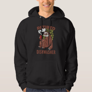 Sloth drinking coffee Retirement 43 Hoodie