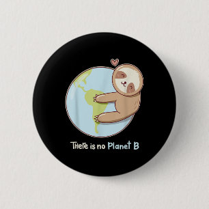 Sloth Earth World Environmental Protection Climate Button