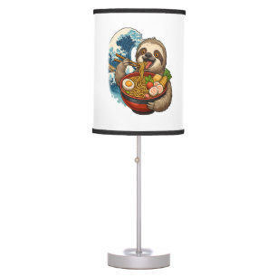 Sloth Eating Japanese Ramen Table Lamp