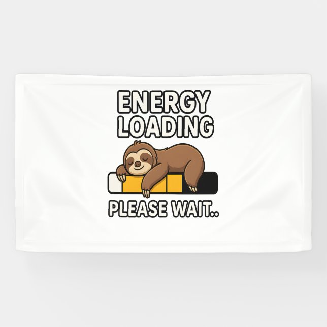 Sloth Energy Saving Mood Banner (Horizontal)