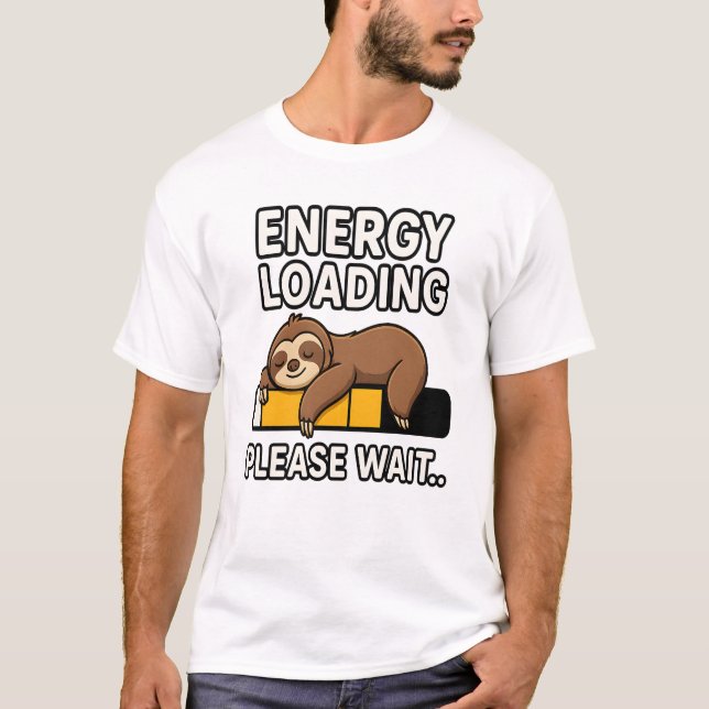Sloth Energy Saving Mood T-Shirt (Front)