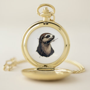 Sloth Engraved Portrait Vintage Tee 2 Pocket Watch