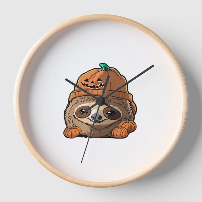 Sloth espuki sison halloween Classic T-Shirt Clock (Front)