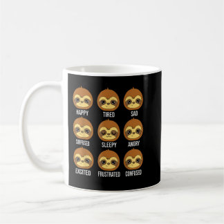 Sloth Face Expressions Faces Funny Cute Expression Coffee Mug