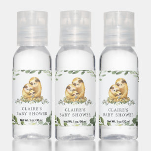 Sloth Family Baby Shower Hand Sanitizer