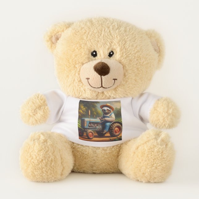 Sloth Farmer Teddy Bear (Front)