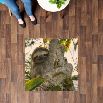 Sloth  Floor Decals by MehrFarbeImLeben at Zazzle