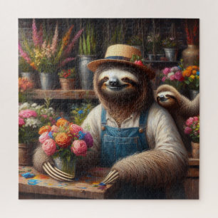 Sloth Florist Jigsaw Puzzle