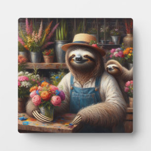 Sloth Florist Plaque