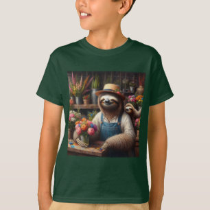 Sloth Florist T-Shirt