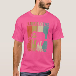 Sloth For Kids Men Women Animal Sloth Vintage T-Shirt