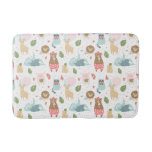 Sloth &amp; Friends Pattern Bath Mat