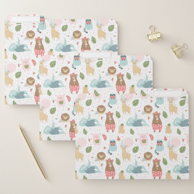 Sloth & Friends Pattern File Folder (Set)