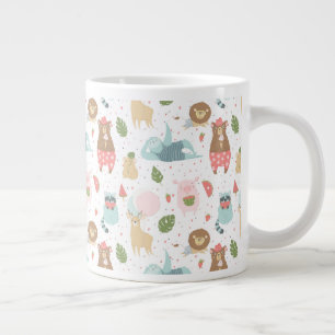Sloth & Friends Pattern Giant Coffee Mug