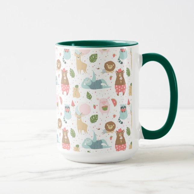 Sloth & Friends Pattern Mug (Right)